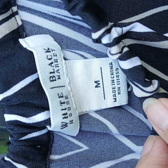 White House Black Market Blue and White Spaghetti Strap Sundress Sz Medium - Picture 4 of 13